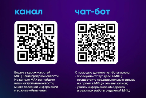 МФЦ Ленобласти запустили в национальном мессенджере МАХ новый сервис