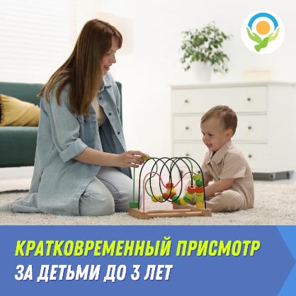 В Ленинградской области предоставляется услуга кратковременного присмотра за детьми до 3 лет.